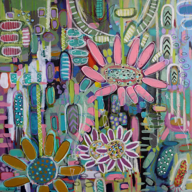 Abstract acrylic painting commission